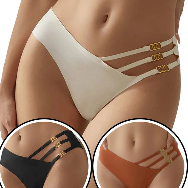 Khatoon intimates Pack of 3 Low waist Laser Cut Panty With Pretty Side Chain Design