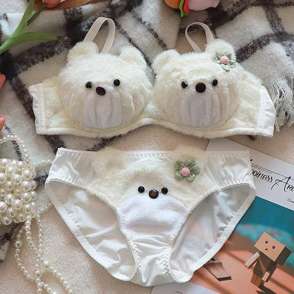 Khatoon Intimate Cozy Soft Bear Bra Panty Set: