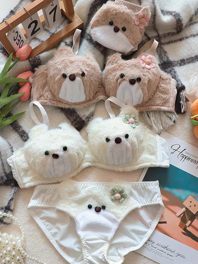 Khatoon Intimate Cozy Soft Bear Bra Panty Set: